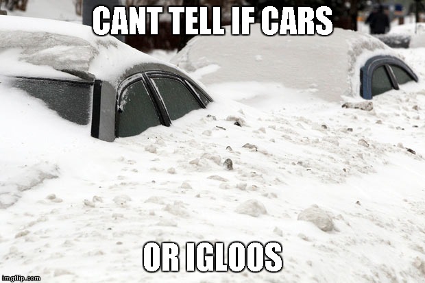 Blizzard of 2016 | CANT TELL IF CARS; OR IGLOOS | image tagged in blizzard of 2016 | made w/ Imgflip meme maker