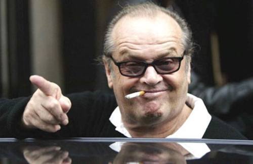 Jack Nicholson the p people who give a are that way Blank Meme Template