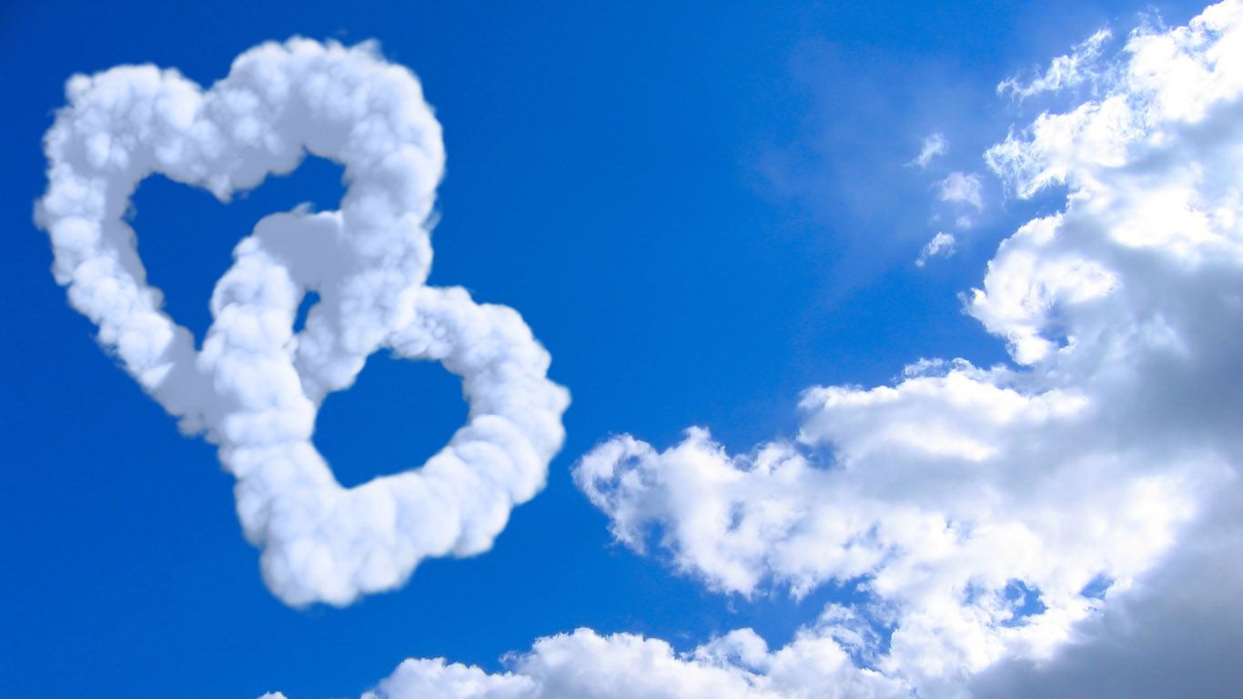 High Quality cloud hearts Blank Meme Template
