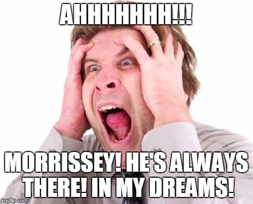AHHHHHHH!!! MORRISSEY! HE'S ALWAYS THERE! IN MY DREAMS! | made w/ Imgflip meme maker