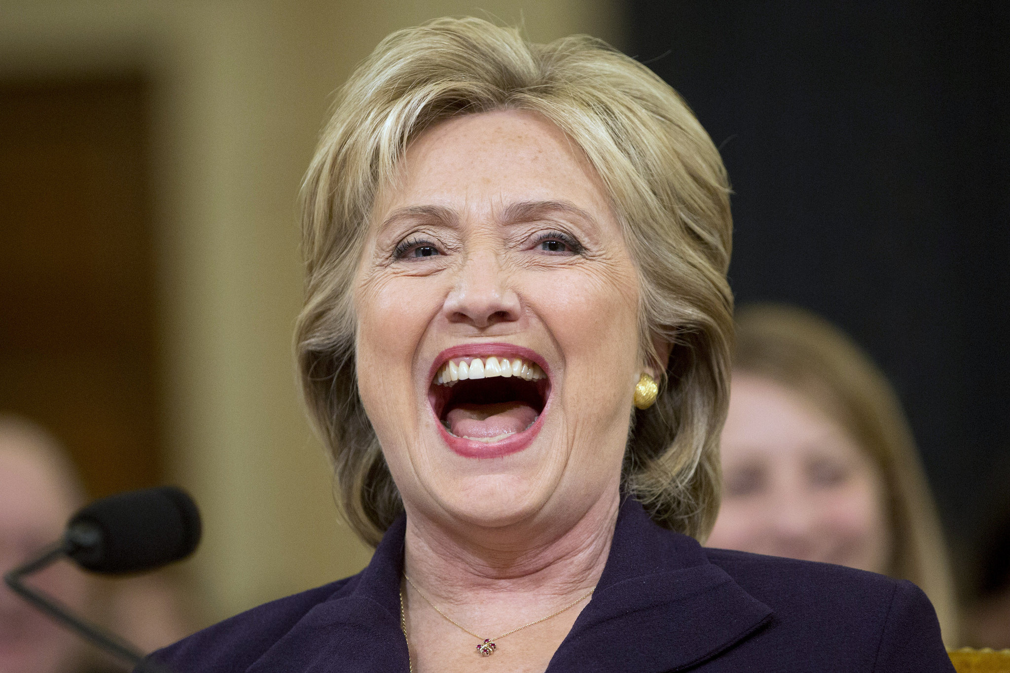 Hillary Laughing Blank Meme Template