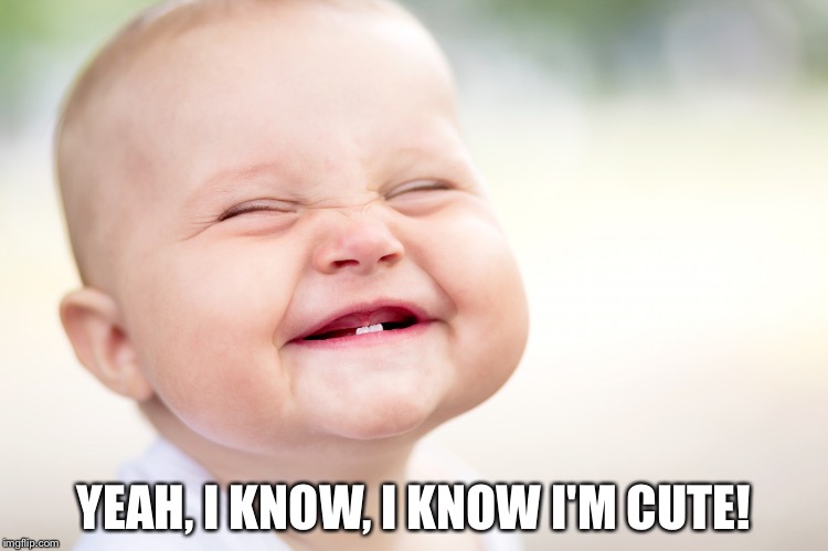 YEAH, I KNOW, I KNOW I'M CUTE! | made w/ Imgflip meme maker