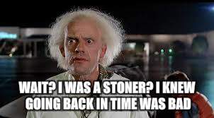 WAIT? I WAS A STONER? I KNEW GOING BACK IN TIME WAS BAD | made w/ Imgflip meme maker