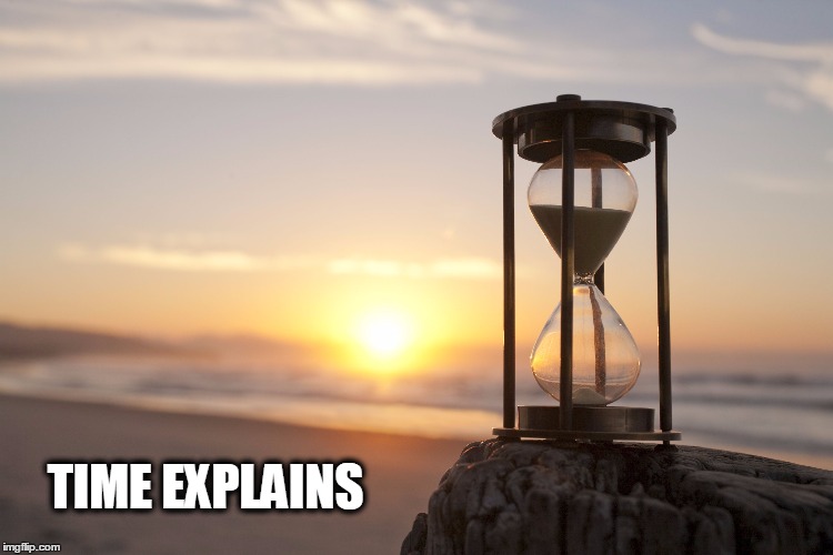 TIME EXPLAINS | image tagged in time | made w/ Imgflip meme maker