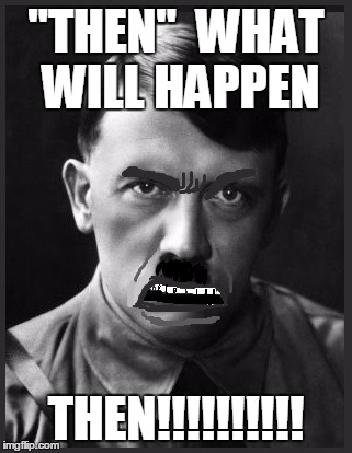 "THEN"  WHAT WILL HAPPEN THEN!!!!!!!!!! | image tagged in spelling nazi | made w/ Imgflip meme maker