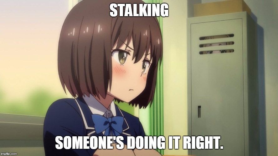 STALKING; SOMEONE'S DOING IT RIGHT. | made w/ Imgflip meme maker