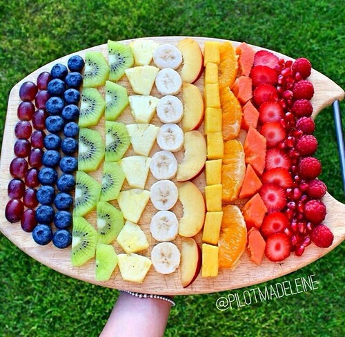 High Quality Rainbow fruit tray Blank Meme Template