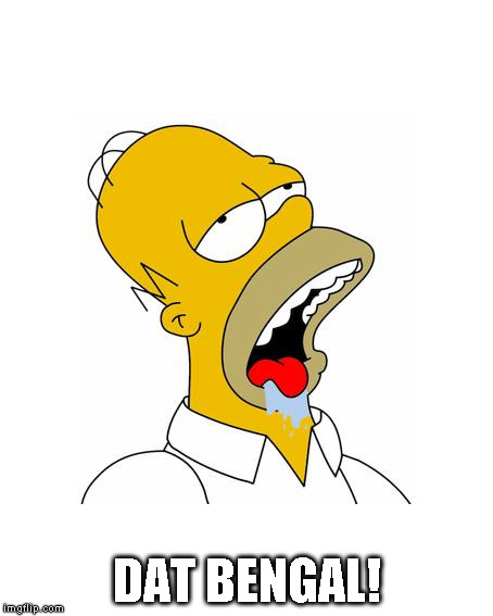 Homer Simpson Drooling | DAT BENGAL! | image tagged in homer simpson drooling | made w/ Imgflip meme maker