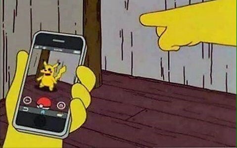 los simpson predijeron pokemon go Blank Meme Template