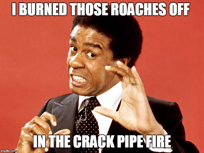 I BURNED THOSE ROACHES OFF IN THE CRACK PIPE FIRE | made w/ Imgflip meme maker