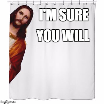 I'M SURE; YOU WILL | image tagged in jesus | made w/ Imgflip meme maker