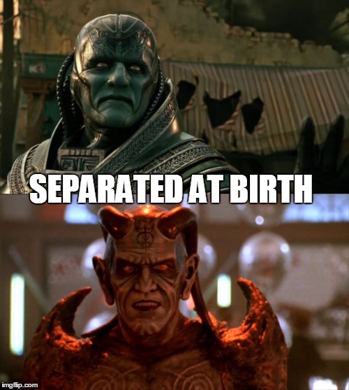 Twin Monsters | SEPARATED AT BIRTH | image tagged in xmen,apocalypse | made w/ Imgflip meme maker