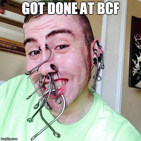 Piercings | GOT DONE AT BCF | image tagged in piercings | made w/ Imgflip meme maker