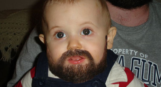 child with beard