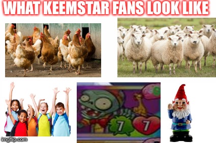 WHAT KEEMSTAR FANS LOOK LIKE | image tagged in white background | made w/ Imgflip meme maker