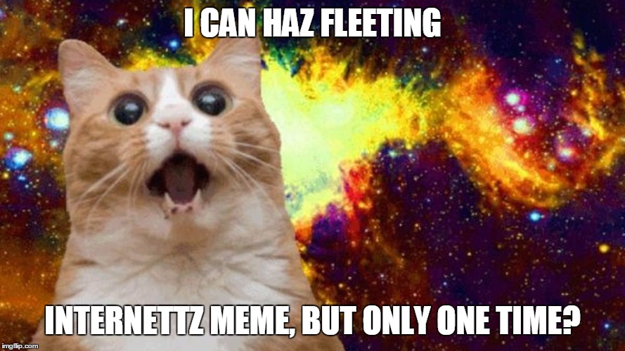 I Can Haz Meme | I CAN HAZ FLEETING; INTERNETTZ MEME, BUT ONLY ONE TIME? | image tagged in i can haz meme | made w/ Imgflip meme maker