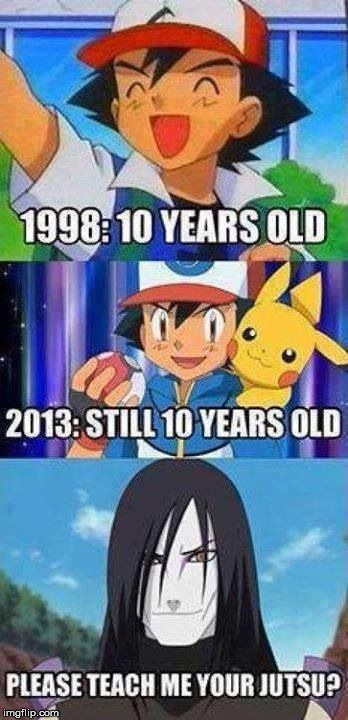 image tagged in orochimaru,ash ketchum,pokemon,naruto,funny,memes | made w/ Imgflip meme maker