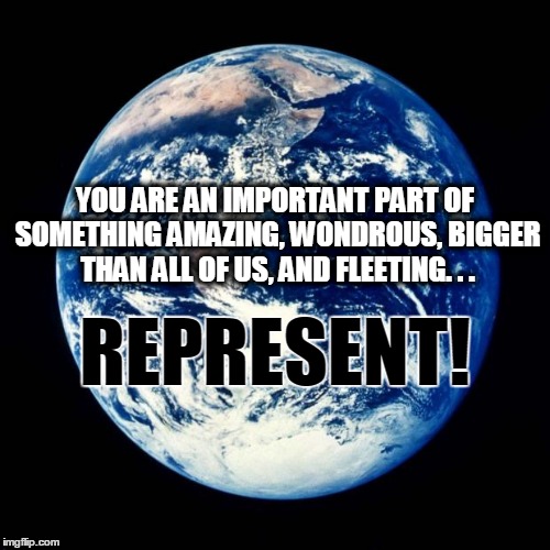 Act Accordingly |  YOU ARE AN IMPORTANT PART OF SOMETHING AMAZING, WONDROUS, BIGGER THAN ALL OF US, AND FLEETING. . . REPRESENT! | image tagged in amazing,potential,you have it,just do it,let's do this,believe | made w/ Imgflip meme maker