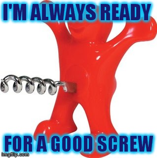 I'M ALWAYS READY FOR A GOOD SCREW | made w/ Imgflip meme maker