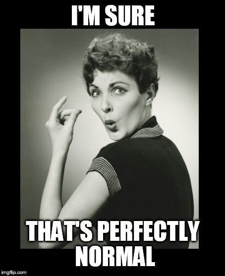 I'M SURE THAT'S PERFECTLY NORMAL | made w/ Imgflip meme maker