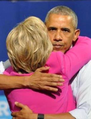 Obama Clinton Hug Blank Meme Template