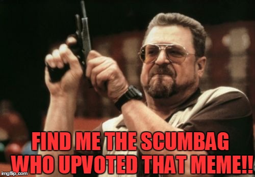 Am I The Only One Around Here Meme | FIND ME THE SCUMBAG WHO UPVOTED THAT MEME!! | image tagged in memes,am i the only one around here | made w/ Imgflip meme maker