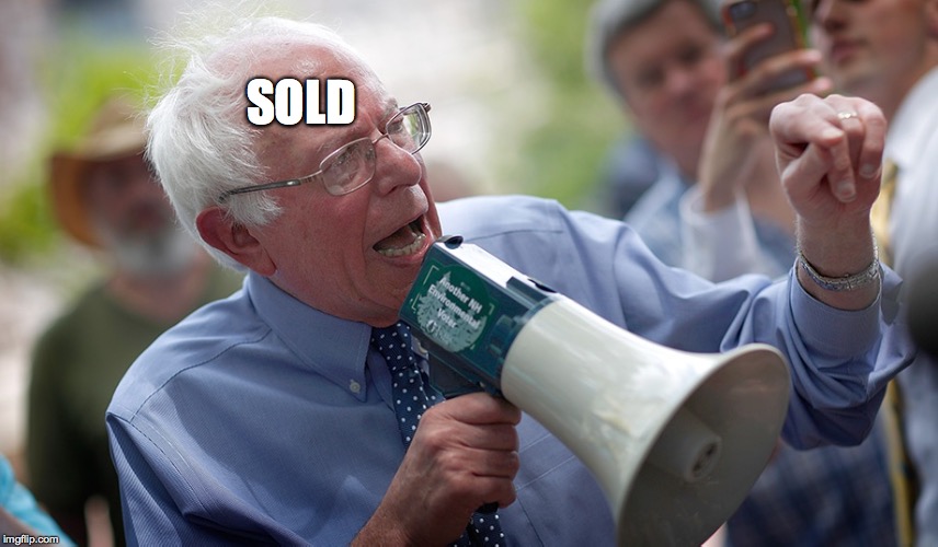 Bernie Sanders megaphone | SOLD | image tagged in bernie sanders megaphone | made w/ Imgflip meme maker