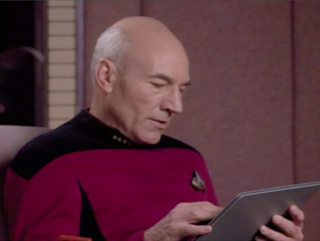 Picard's iPad  Blank Meme Template