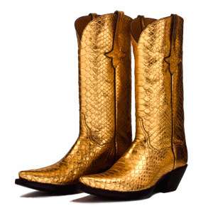 golden cowboy boots