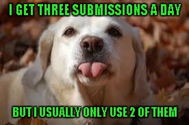 I GET THREE SUBMISSIONS A DAY BUT I USUALLY ONLY USE 2 OF THEM | made w/ Imgflip meme maker