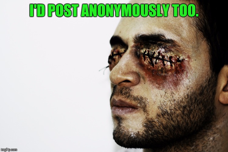 I'D POST ANONYMOUSLY TOO. | made w/ Imgflip meme maker