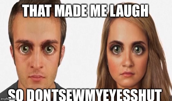 THAT MADE ME LAUGH SO DONTSEWMYEYESSHUT | made w/ Imgflip meme maker