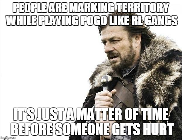 Brace Yourselves X is Coming | PEOPLE ARE MARKING TERRITORY WHILE PLAYING POGO LIKE RL GANGS; IT'S JUST A MATTER OF TIME BEFORE SOMEONE GETS HURT | image tagged in memes,brace yourselves x is coming | made w/ Imgflip meme maker