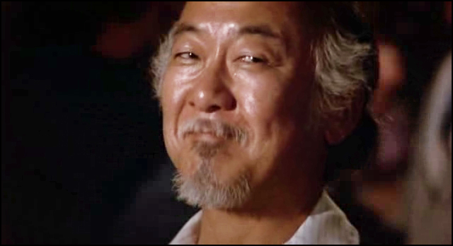 High Quality Mr. Miyagi Smiling Blank Meme Template