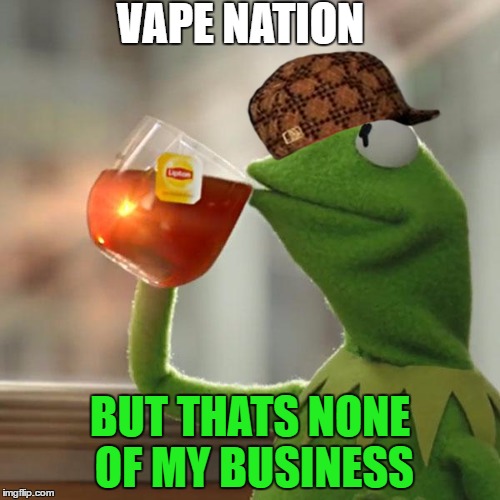 But That's None Of My Business | VAPE NATION; BUT THATS NONE OF MY BUSINESS | image tagged in memes,but thats none of my business,kermit the frog,scumbag | made w/ Imgflip meme maker