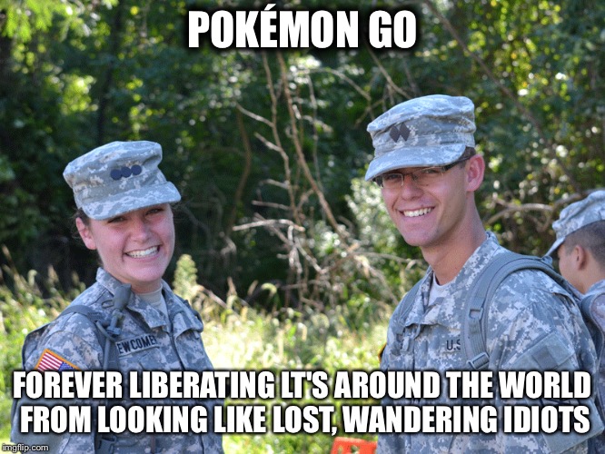Lost in the woods | POKÉMON GO; FOREVER LIBERATING LT'S AROUND THE WORLD FROM LOOKING LIKE LOST, WANDERING IDIOTS | image tagged in pokemon | made w/ Imgflip meme maker
