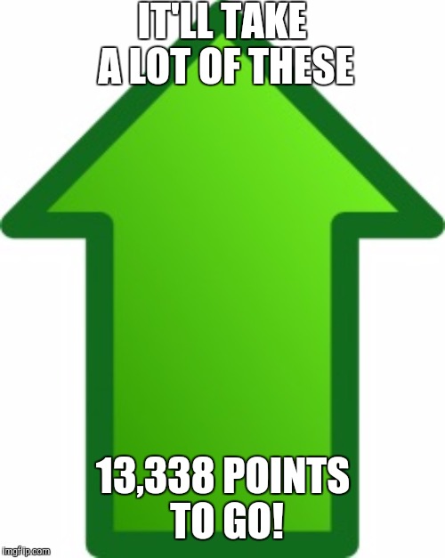 IT'LL TAKE A LOT OF THESE 13,338 POINTS TO GO! | made w/ Imgflip meme maker