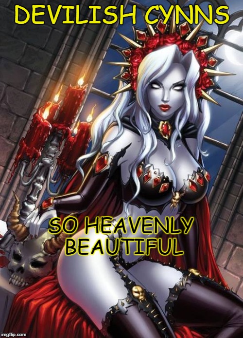 DEVILISH CYNNS; SO HEAVENLY BEAUTIFUL | made w/ Imgflip meme maker