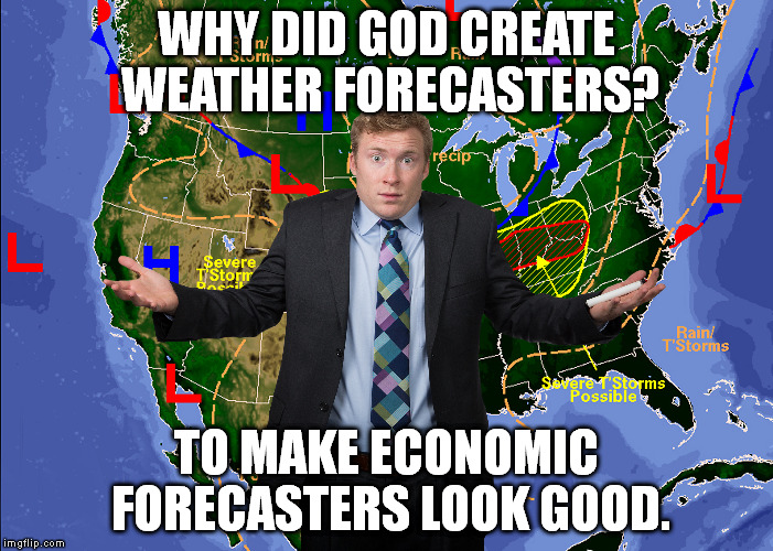 Those S.O.B.s said 15 mph max; I saw 30 mph gusts. I upped my insurance. | WHY DID GOD CREATE WEATHER FORECASTERS? TO MAKE ECONOMIC FORECASTERS LOOK GOOD. | image tagged in insurance,economics,weather,funny,joke,memes | made w/ Imgflip meme maker