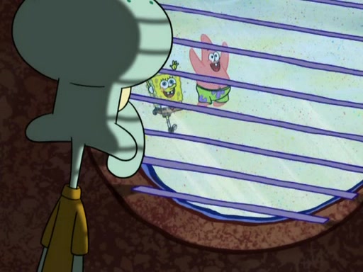 Squidward window Blank Meme Template