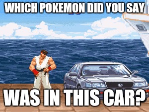 Pokemon where? | WHICH POKEMON DID YOU SAY; WAS IN THIS CAR? | image tagged in pokemon go | made w/ Imgflip meme maker