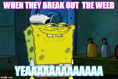 Don't You Squidward | WHEN THEY BREAK OUT 
THE WEED; YEAAAAAAAAAAAAA | image tagged in memes,dont you squidward | made w/ Imgflip meme maker