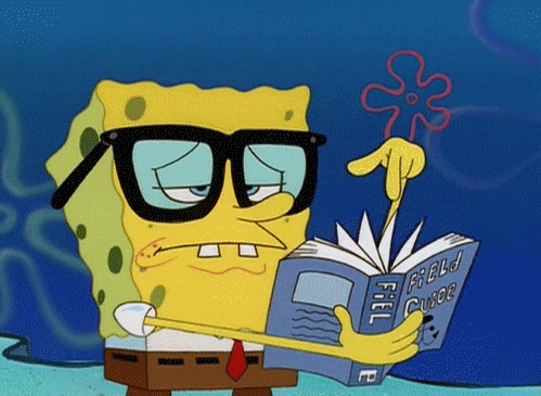 spongebob with glasses searching Blank Meme Template