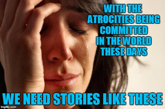 First World Problems Meme | WITH THE ATROCITIES BEING COMMITTED IN THE WORLD THESE DAYS WE NEED STORIES LIKE THESE | image tagged in memes,first world problems | made w/ Imgflip meme maker