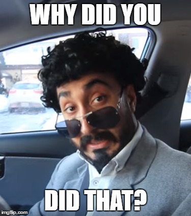 WHY DID YOU; DID THAT? | image tagged in why | made w/ Imgflip meme maker