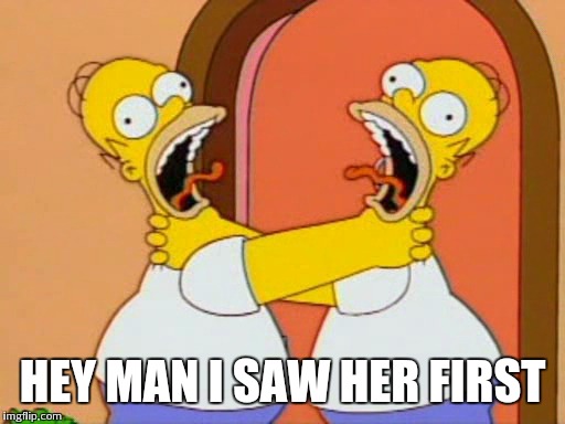 HEY MAN I SAW HER FIRST | made w/ Imgflip meme maker