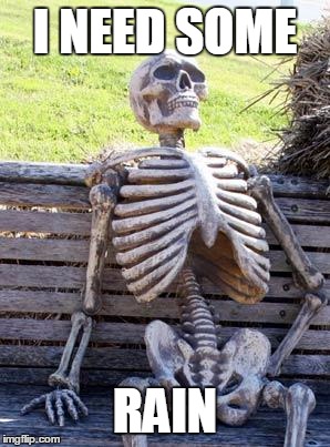 Waiting Skeleton Meme | I NEED SOME; RAIN | image tagged in memes,waiting skeleton | made w/ Imgflip meme maker