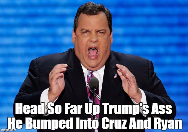 Head So Far Up Trump's Ass He Bumped Into Cruz And Ryan | made w/ Imgflip meme maker