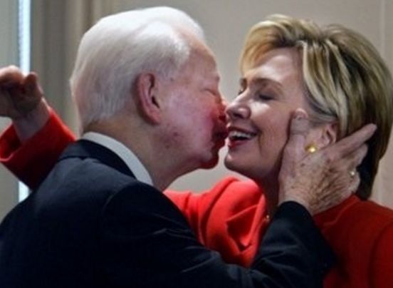 Clinton kissing klansman Blank Meme Template