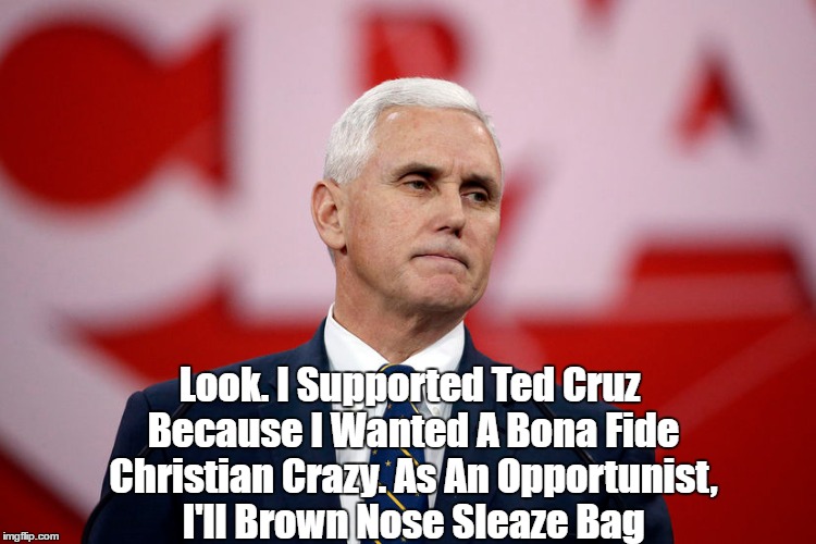 Look. I Supported Ted Cruz Because I Wanted A Bona Fide Christian Crazy. As An Opportunist, I'll Brown Nose Sleaze Bag | made w/ Imgflip meme maker
